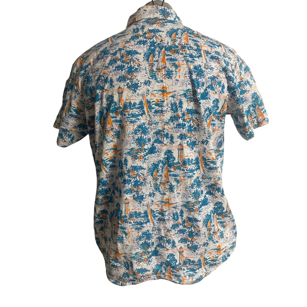 Columbia Rapid Rivers Boat All Over Print Short Sleeve Shirt Men's Large - Picture 4 of 10
